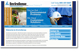 EnviroSense was in need of a new site with increased functionality that called attention to their emergency response services.